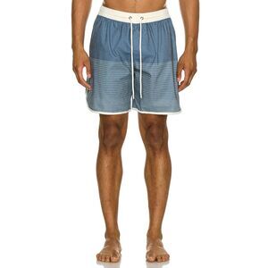 NWT RAILS Rubix Blue White Hombre Swim Board Shorts Size XXL 2XL